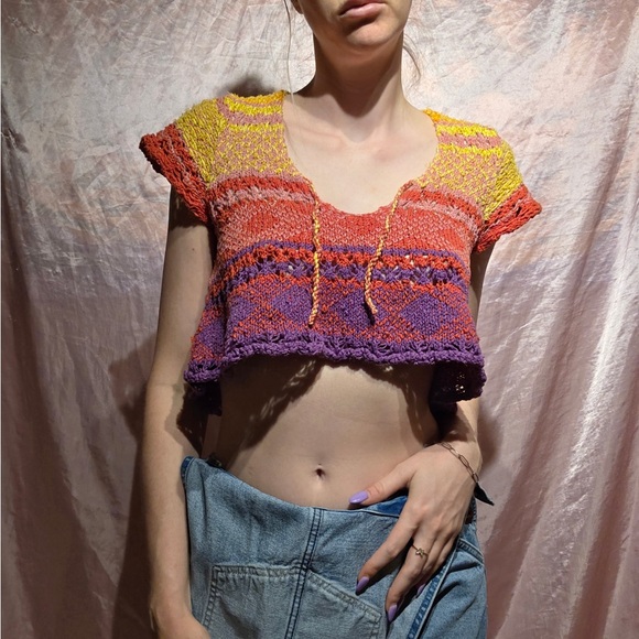 Free People Lily Sweater in paradise tropical red - Picture 5 of 10